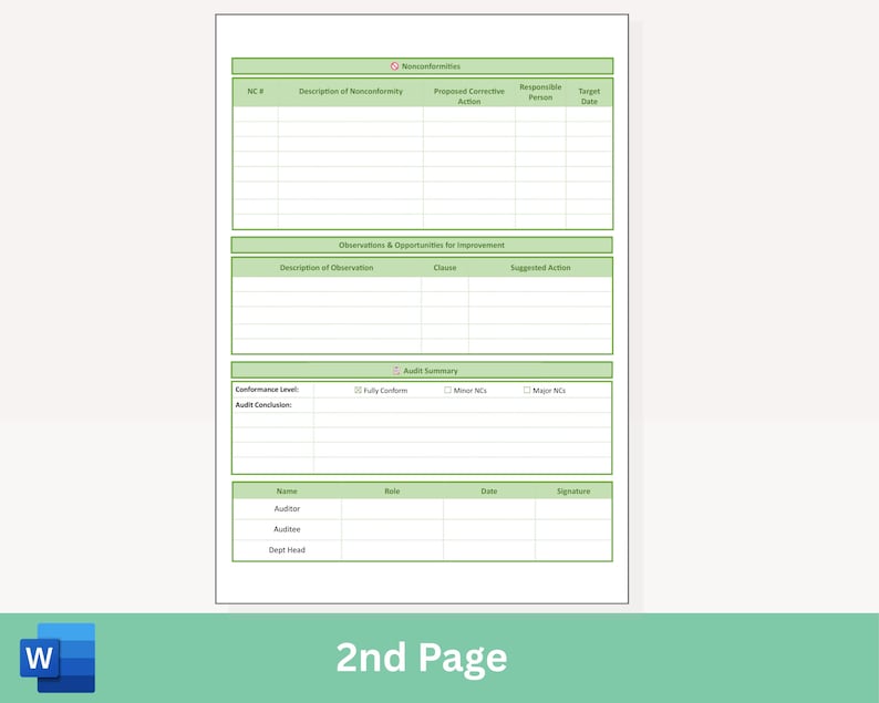 ISO Audit Form - ISO 14001 Audit - ISO 9001 Audit - Iso 27001 Audit ...