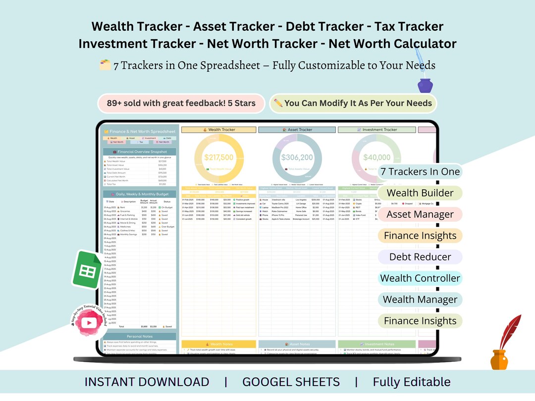 Wealth Tracker - Wealth Tracker - Asset Tracker - Debt Tracker - Tax ...