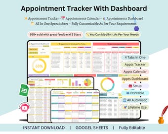 Appointment Tracker - appointment planner - appointment schedule - client appointment tracker - weekly appointment planner printable