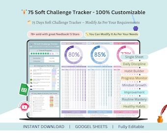 75 Soft Challenge Tracker - 75 Tage Soft Challenge - 75 Challenge Tracker - 75 Soft Challenge - 75 Tage Challenge Tracker - 75 Challenge