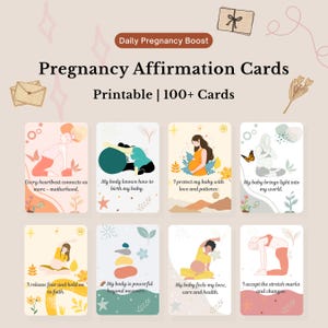 Afirmação de gravidez digital - Cartão de afirmação de gravidez para impressão - Afirmação de nascimento para impressão - Arte de afirmação de gravidez - Nova mamãe