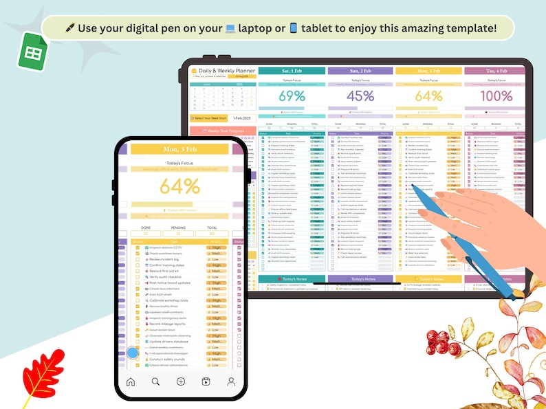 Daily Planner google sheets - weekly planner digital planner - daily digital planner template - weekly planner digital - weekly planner - daily planner - digital planner - planner digital - daily tracker - digital planners - adhd planner - monthly planner - planner printable - printable planner - planner - monthly planner work - digital notebook - planner templates - monthly digital planner - monthly digital planner 2025 - annual planner excel - annual planner - yearly planner template