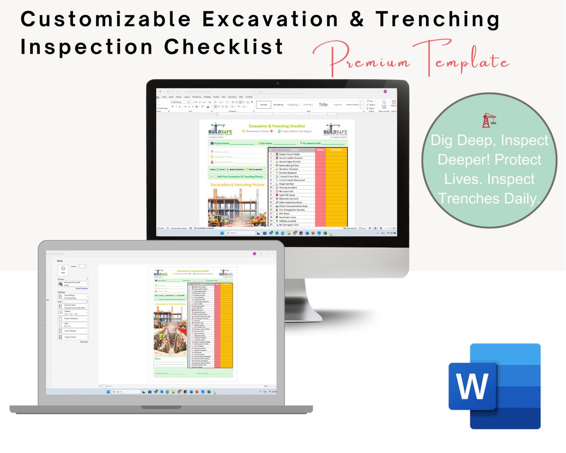 Excavation and Trenching Inspection Checklist - Site Inspection ...
