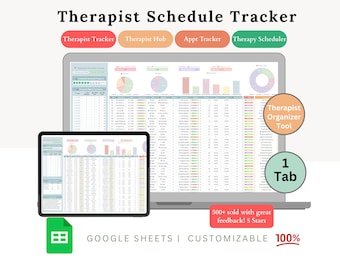 Therapist Scheduler - Therapist appointment tracker - therapist schedule - therapist organizer - therapist planners - therapist calendar