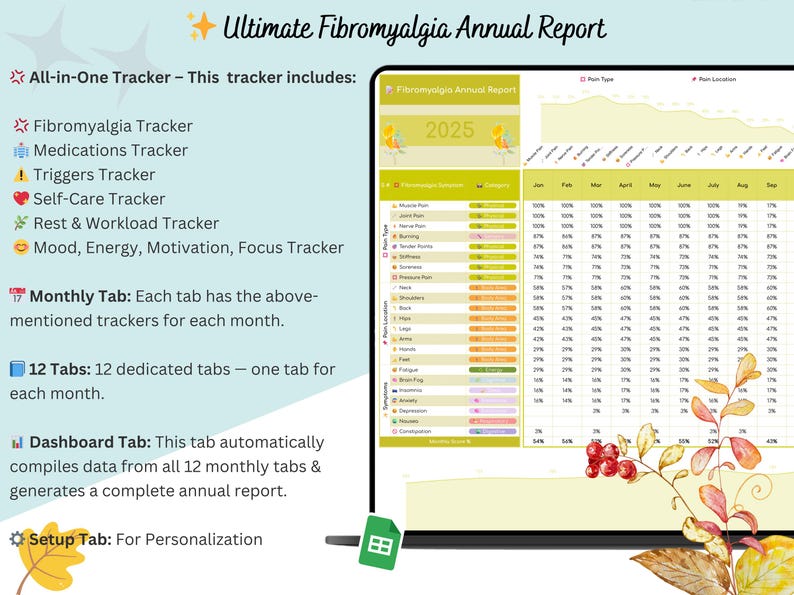 Fibromyalgia Planner - symptom tracker - Fibromyalgia tracker - Fibromyalgia - chronic illness - chronic pain - chronic pain tracker - fibro - chronic illness log - medicine tracker - Trigger tracker - headache tracker - medicine organizer - medication tracker - daily mood tracker - mood tracker - pain tracker - fibromyalgia pain - fibromyalgia warrior - fibromyalgia awareness - fibromyalgia gift - fibromyalgia diary - chronic illness log - Trigger tracker - medicine tracker - symptoms tracker