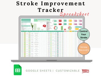 Stroke Improvement Tracker - Stroke Recovery - Stroke Warrior - Brain Stroke Awareness - Stroke Recovery Wellness - Stroke Recovery Activity
