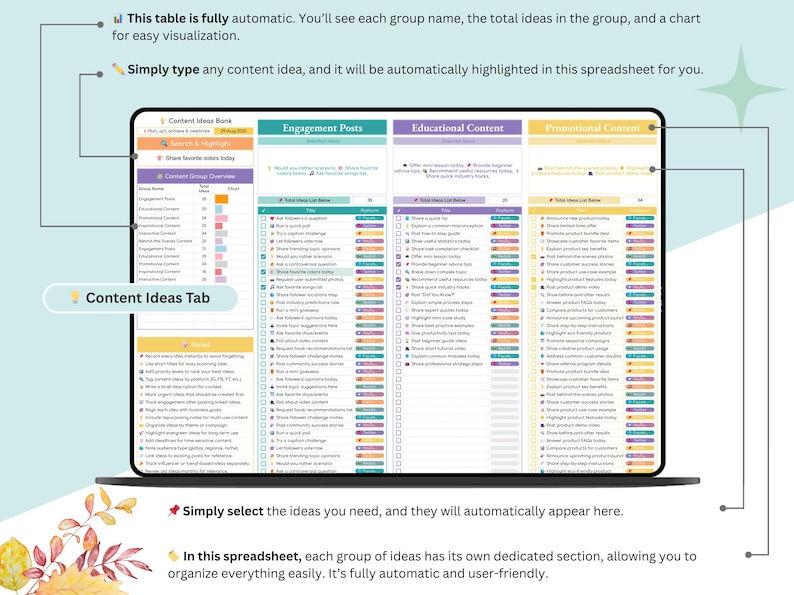 Content Calendar - content calendar spreadsheet - social media content calendar - social media calendar - social media content planner - content tracker  - social media tracker - social media manager - social media - social media content - content organizer - social media planner - content creator - social media posts - social media plan - content planner - social media kit - media kit - content planner canva - content planner template - content calendar planners - notion content calendar