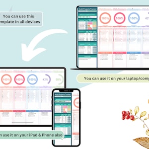 Multiple Projects Tracker - multi projects - projects tracker - multi phase project - project task tracker - project time tracker - projects tracking - project tracker - project cost tracker- project management - project planner - project plan - project manager - project timeline - project tasks - project task planner - project spreadsheet - project planning - multiple project - project planner pdf - project planner goodntoes - multi project management - project tracking - projects dashboard