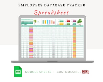 Employee Database Tracker | Employee Information | Staff Database | Employee Management | HR Template | Employee Directory | New Hire