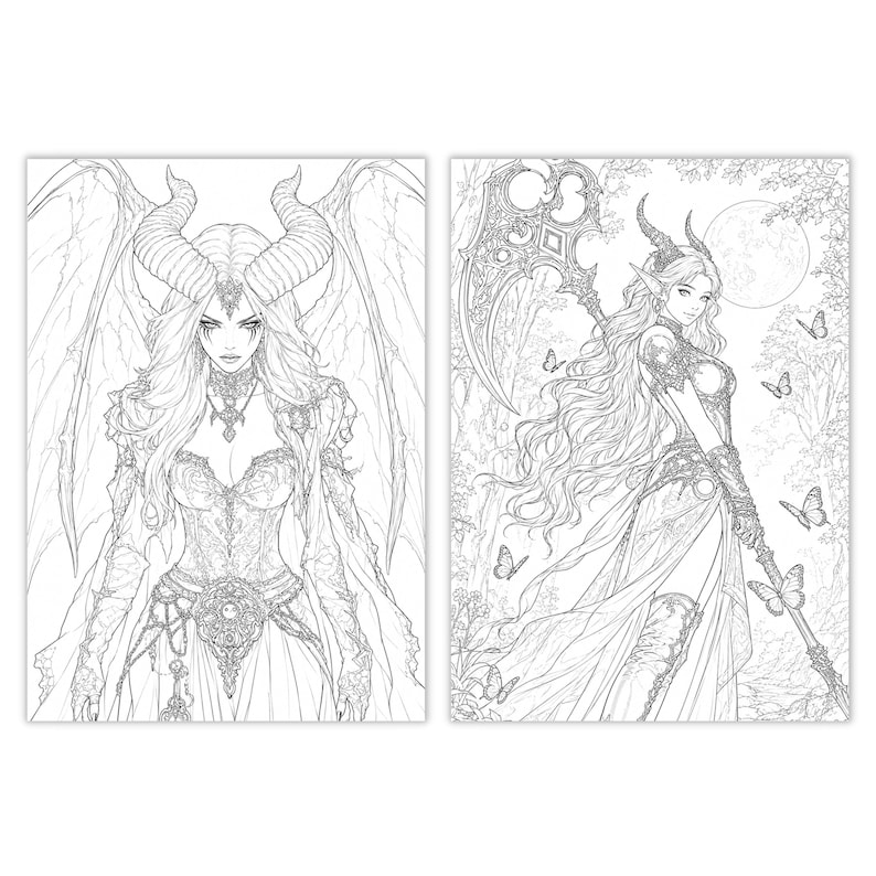 120+ Gothic Fairy Coloring Pages - Adult And Kids Coloring Book, Fantasy Coloring Sheets, digital coloring png, coloring page, coloring book adult coloring, coloring, coloring book, printable coloring, fairy coloring, fantasy coloring, gothic coloring, dark coloring, coloring sheets, colorization, digital coloring png, coloring page,