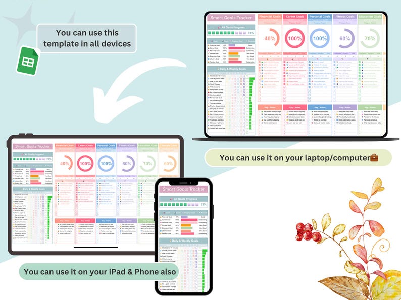 Smart Goal Tracker - goals tracker - goals tracker google sheets - goals spreadsheet - smart goals template - goal spreadsheet - Goal Setting - goals planner - goals tracker excel - goals sheet - smart goals - quarterly goals - monthly goals - yearly goals - fitness goals - personal goals - weekly goal tracker - savings goal tracker - life goal planner - goal action plan - goal tracker - goals planner - smart goals - monthly goals - quarterly goals - goals planner - goal planner - business goals