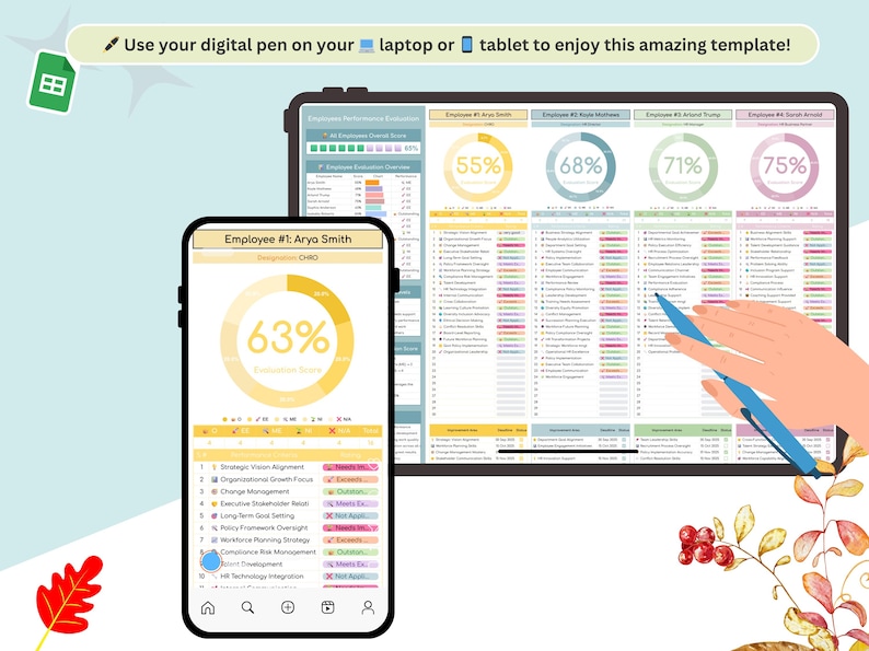 Performance Evaluation Spreadsheet - performance review template - performance review - employee recognition - performance tracker - HR- employee of the month- employee review form - employee appreciation - employee performance - employee review - employee review form - human resources - hr templates - hr forms - employee award - employee management - hr template - hr spreadsheet - hr tracker - hr documents - hr template - hr management - hr template bundle - employee tracker