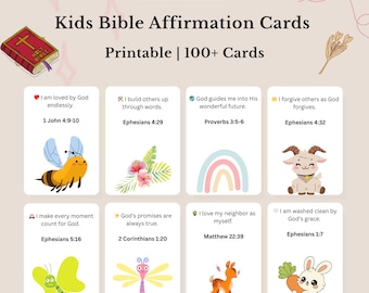 Bible Affirmation Cards - bible affirmation cards kids -bible affirmation cards digital - kids bible affirmation cards - bible verse card