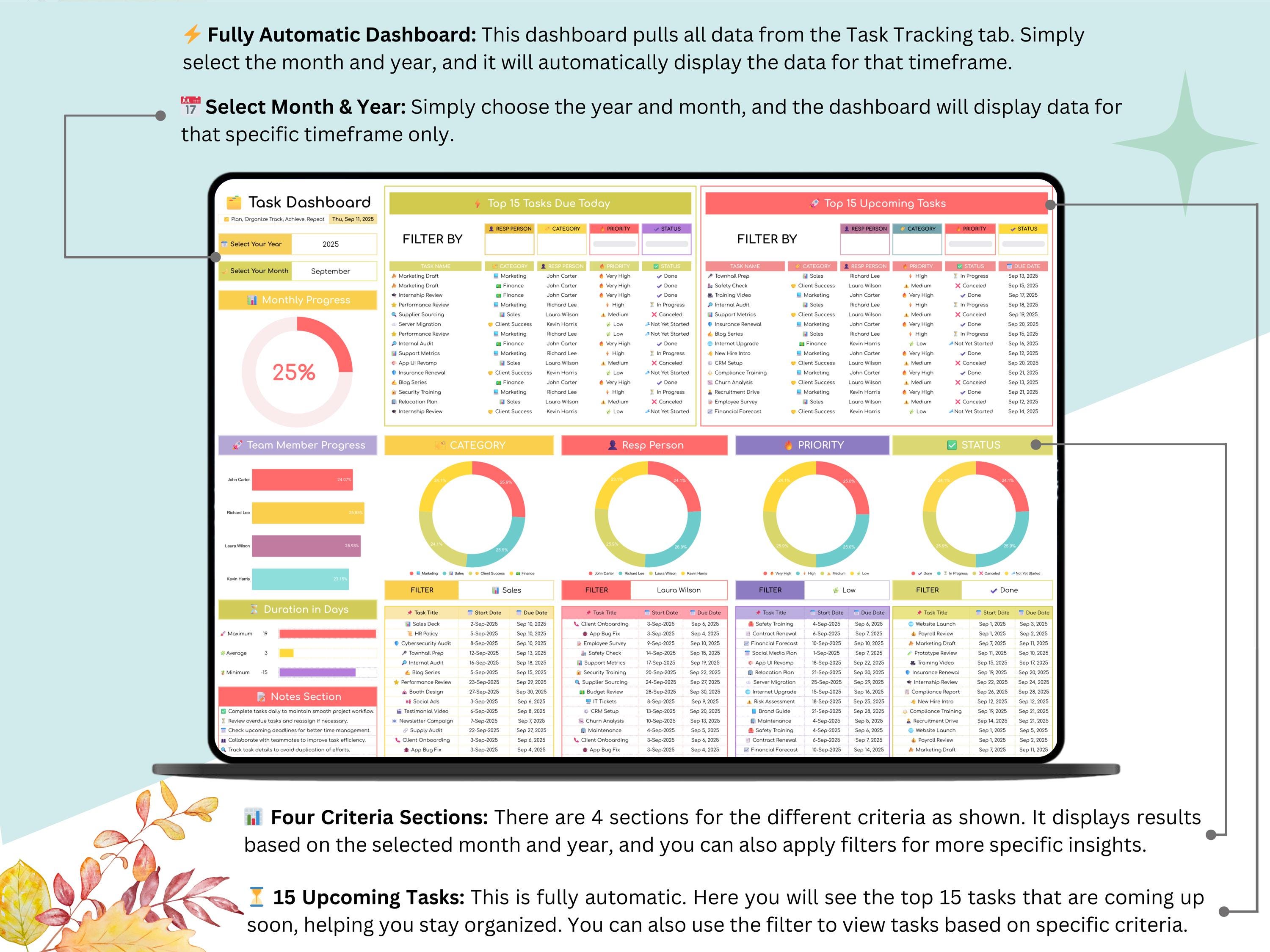 Team Task Tracker - Team Task Tracker Google Sheets - Task Tracker ...