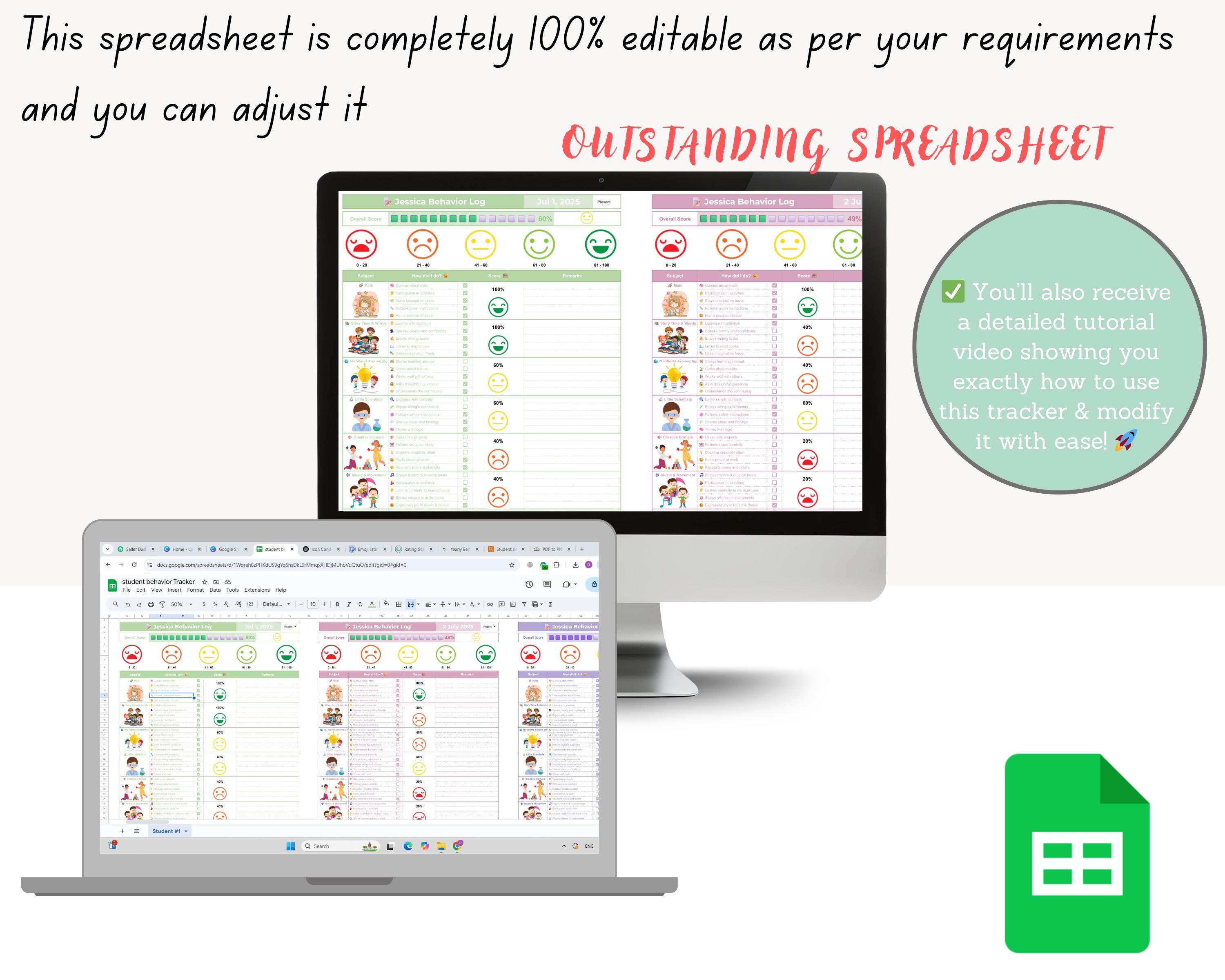 Student Behavior Tracker - Student Behavior Chart - Student Tracker ...