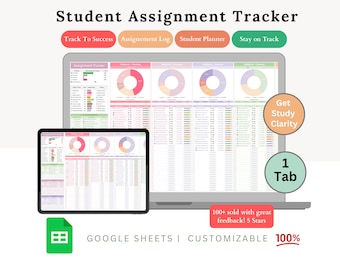 Student Assignment Tracker - assignment tracker - student tracker - assignment planner - assignment organizer - assignment calendar