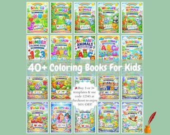 40+ coloring books for kids coloring pages for kids kids coloring book digital coloring book coloring bundle kids coloring pages coloring