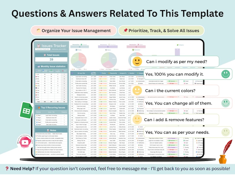 Issues Tracker - Problem Tracking - Issues and Concerns - Project Risk ...