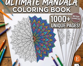 1000+ Mandala Coloring Pages - Adult Coloring Pages - Printable Coloring Pages - Stress Relieve - Mandalas - Printable Coloring Sheets