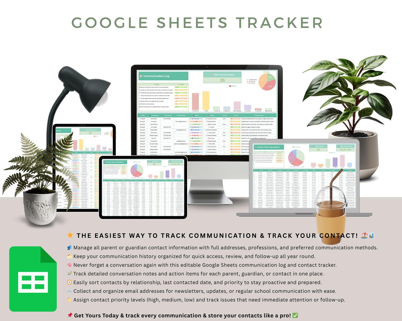 Communication Log - Contact Tracker - Communication Log Daily ...