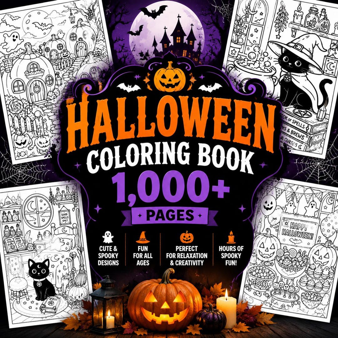 1,000+ Halloween Coloring Pages halloween coloring halloween printable adult coloring page