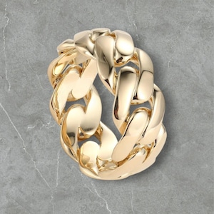 Clean Cuban Ring - Gold