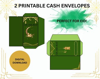 Printable Eid cash envelopes| Eid money envelopes| printable gift envelopes| Eid gift envelopes| digital download| Eid envelopes| Eid gift