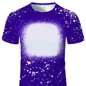 Polyester Bleach Shirt: Purple Sublimation Blank - US Size
