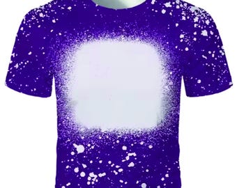 Polyester Bleach Shirt: Purple Sublimation Blank - US Size