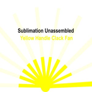 Blank Sublimation Clack Fan with Yellow Handle (Unassembled)