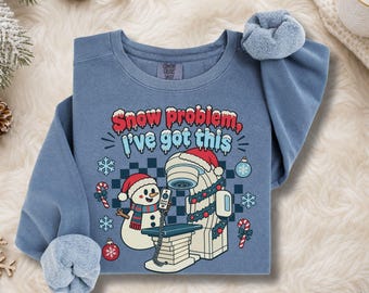 Radiation Therapy Winter Sweatshirt, RTT Snowman Crewneck, Rad Therapist Group Shirts, Comfort Colors 1566, Size S-3XL