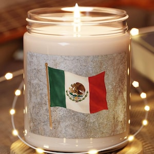 Mexican Candles Gift Set, Mexican Heritage Aesthetic Candle, Mexican Wedding Favors, Non-Toxic Soy Scented Candles, Proud Mexican Heritage