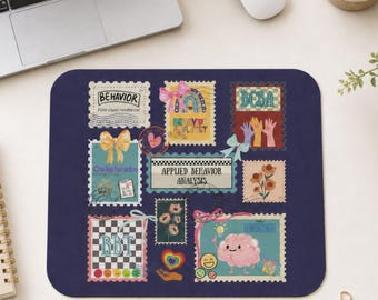 ABA Mousepad, BCBA office decor, Autism Teacher desk decor, ABA therapist gift, Behavior Analyst Christmas Gift