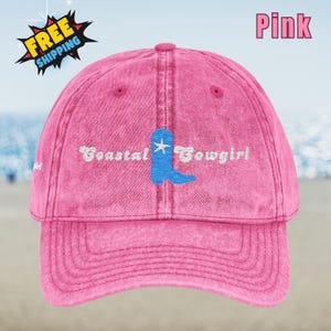 Coastal Cowgirl Embroidered Custom Hat, Bachelorette Party Hats, Girls Trip, Personalized Hat, Nashville trip hats, Bridesmaid hat set