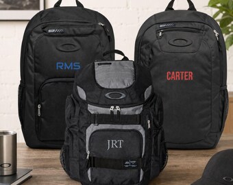 Personalized embroidered backpack for him, Laptop backpack men, Custom gift for husband, Men's backpack personalized, Travel backpack