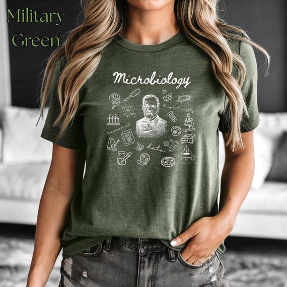 Microbiologist Shirt, Louis Pasteur, Microbiology Doodle Shirt, Science Teacher Tee, Gildan Sweatshirt and Bella Canva shirt, S-3XL