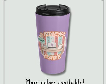 Cancer Secretary Travel Mug, Oncology Front Staff Gift, Cancer Patient Counselor Tumbler, Cancer Care Team gift, 15oz Steel Insulated Mug