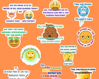 Funny Radiation Therapy Stickers, Radiation Therapy Week Gift, Radiation Therapist gift, Kiss Cut Sticker Pack for Rad Tech Week, RTT Life