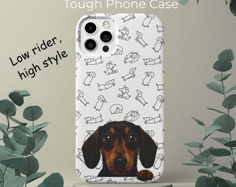 Dachshund Phone Case, Tough Phone Case, Cute Gift for Doxie Owner, Wiener Dog Phone Case, Sausage Dog Phone Cover
