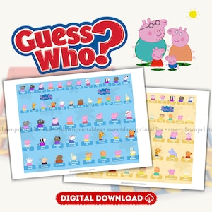 Guess Who Themed Game Inserts | 24 Characters | Guess Who 2.0 | Kids Entertainment | Instant Download | Print at Home