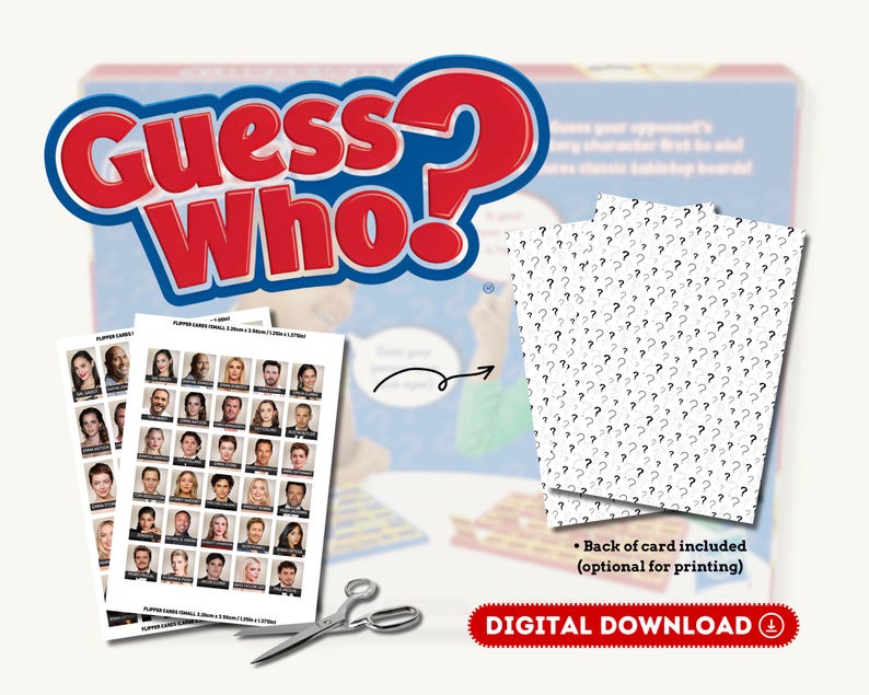 Guess Who Hollywood Stars Edition | Famous Hollywood Celebrities | 30 ...
