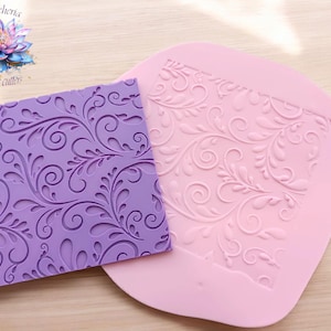 Floral Embosser – Baroque Texture Mat for Cookies, Cakes & Clay