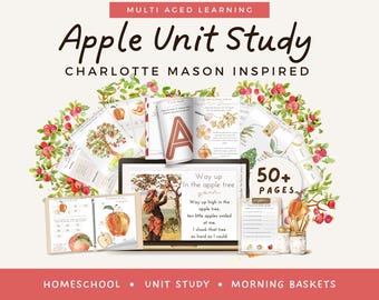 Apple Unit Study: programma di homeschooling ispirato a Charlotte Mason (download immediato del PDF)