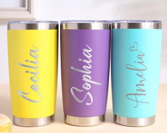 Botella de agua aislada personalizada, taza personalizada con tapa, botella de agua grabada, vaso grabado a láser, taza de acero inoxidable, regalo de despedida de soltero.