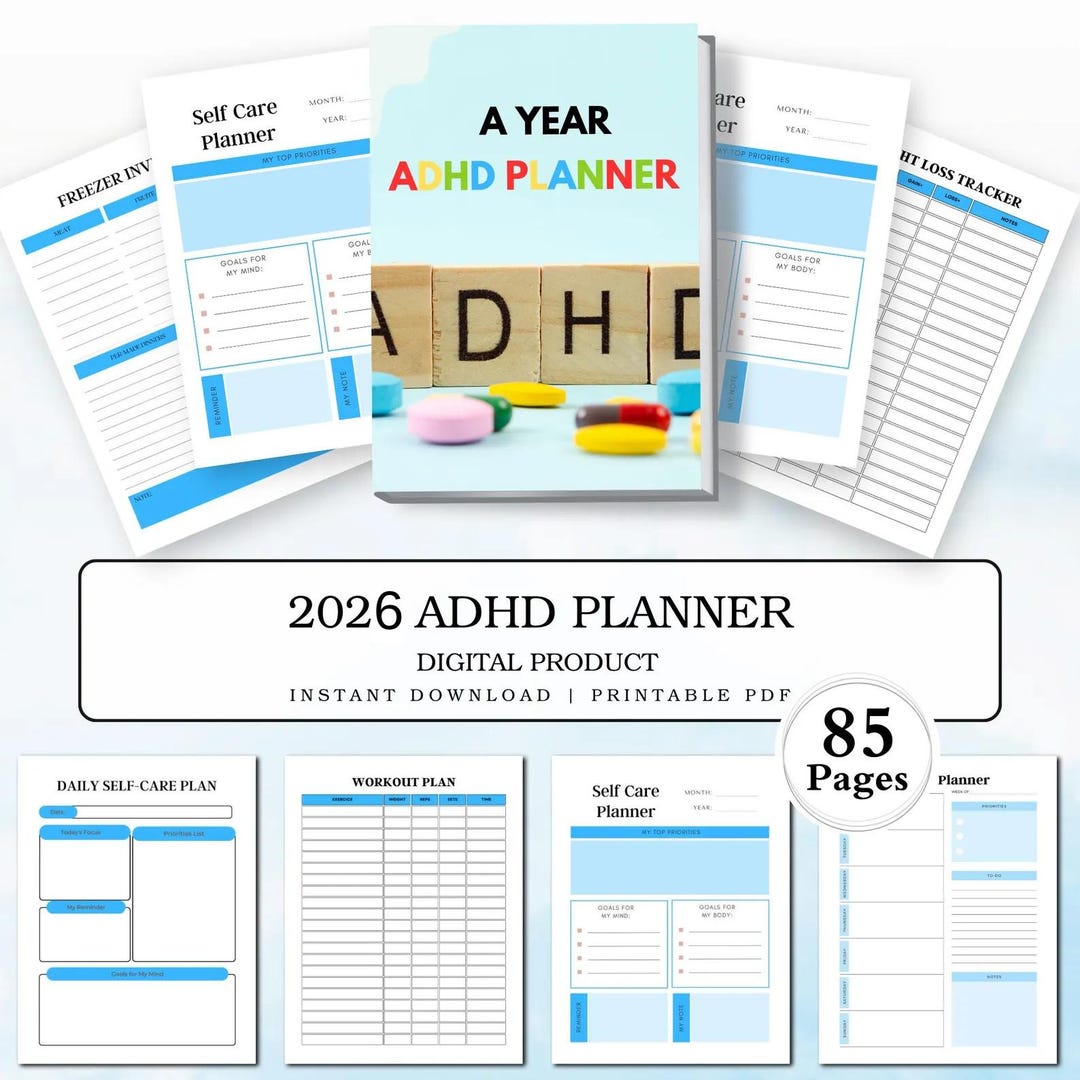 2026 ADHD Planner | Daily Productivity & Focus (digital Download) - Etsy