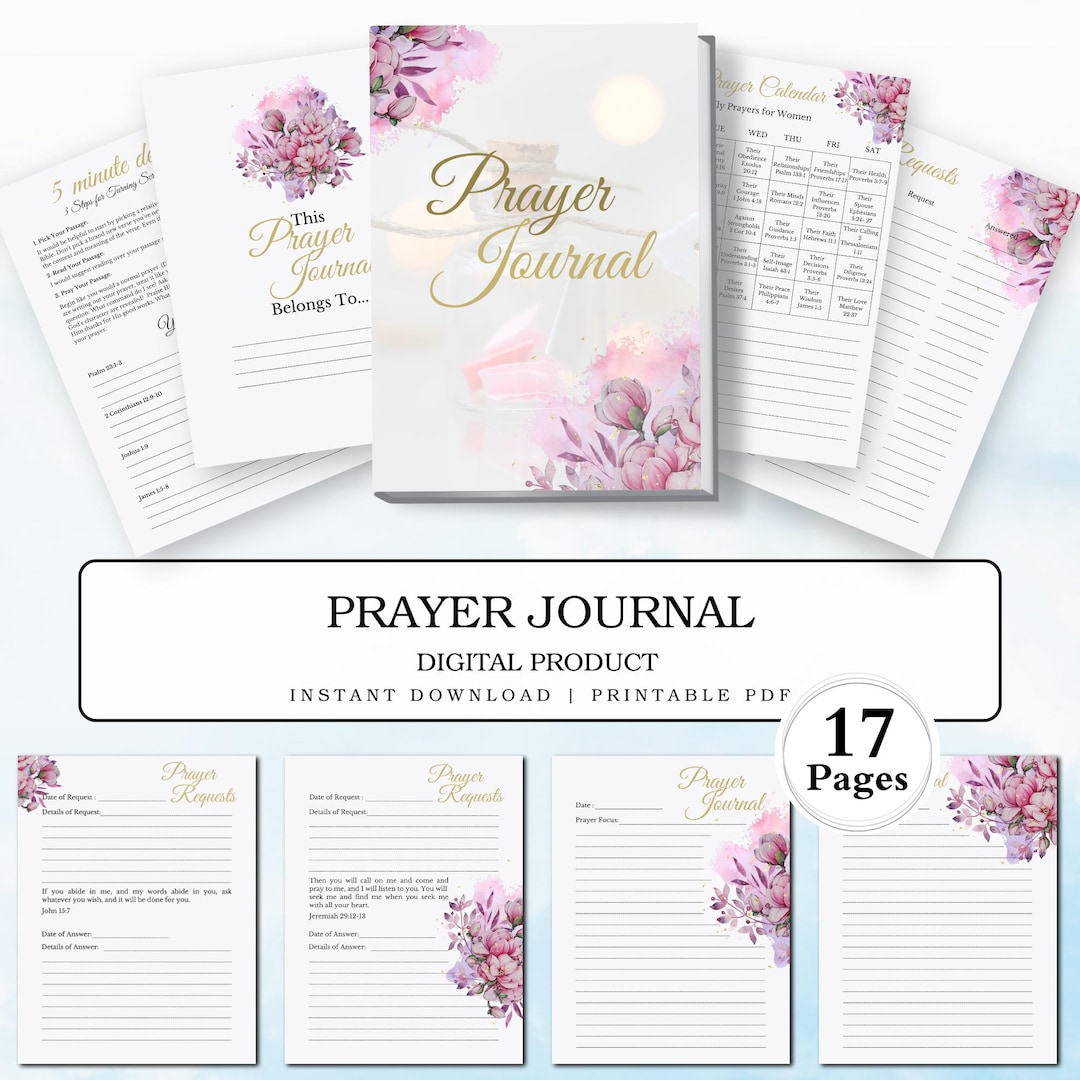 Guided Prayer Journal Printable | Daily Devotional & Gratitude Tracker ...