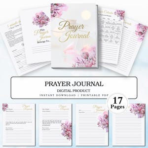 Prayer Journal Printable | Guided Prayer Journal, Daily Prayer Tracker, Faith Journal, Devotional Journal, Prayer Planner