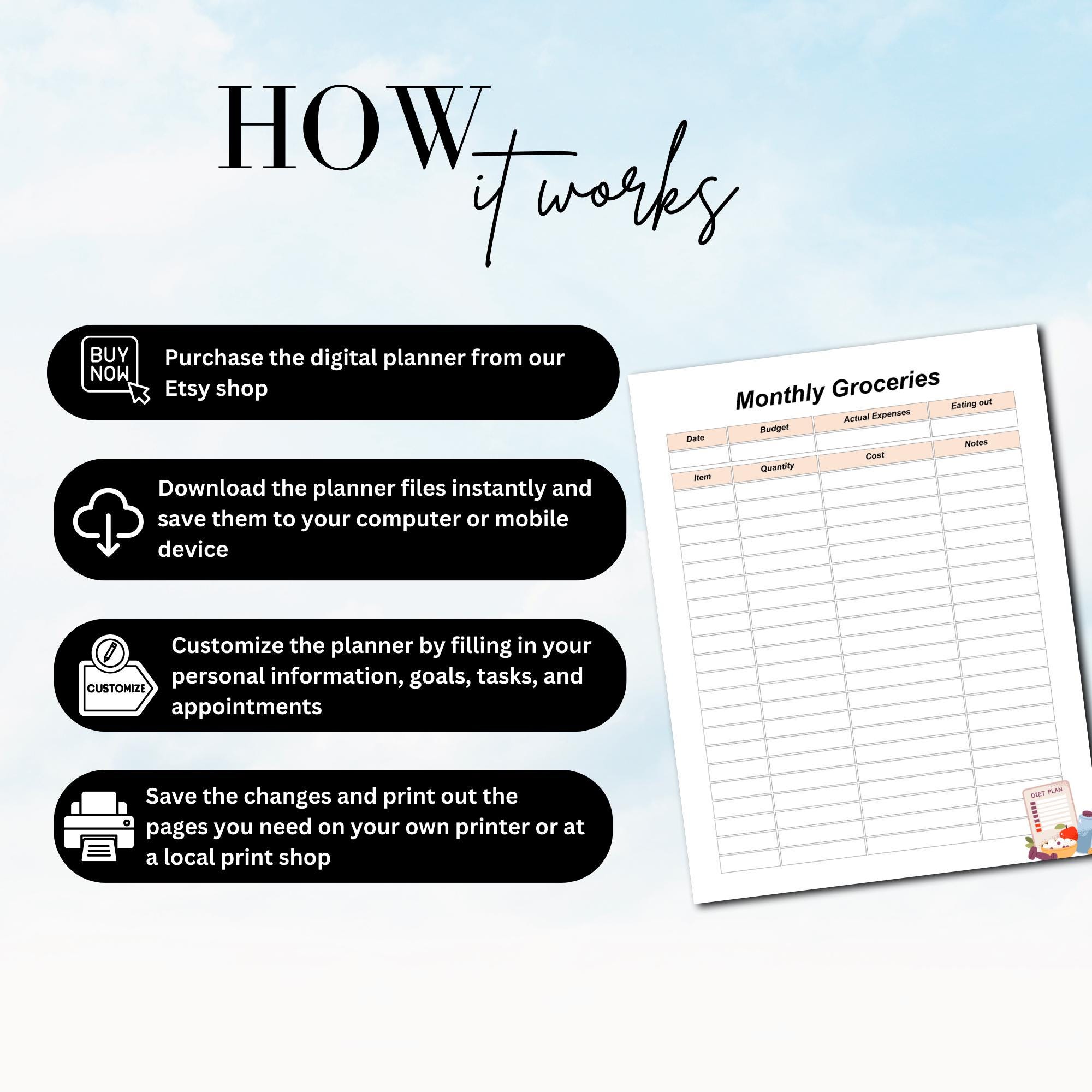 Keto Diet Planner Printable: Low Carb Meal & Fitness Tracker (PDF) - Etsy