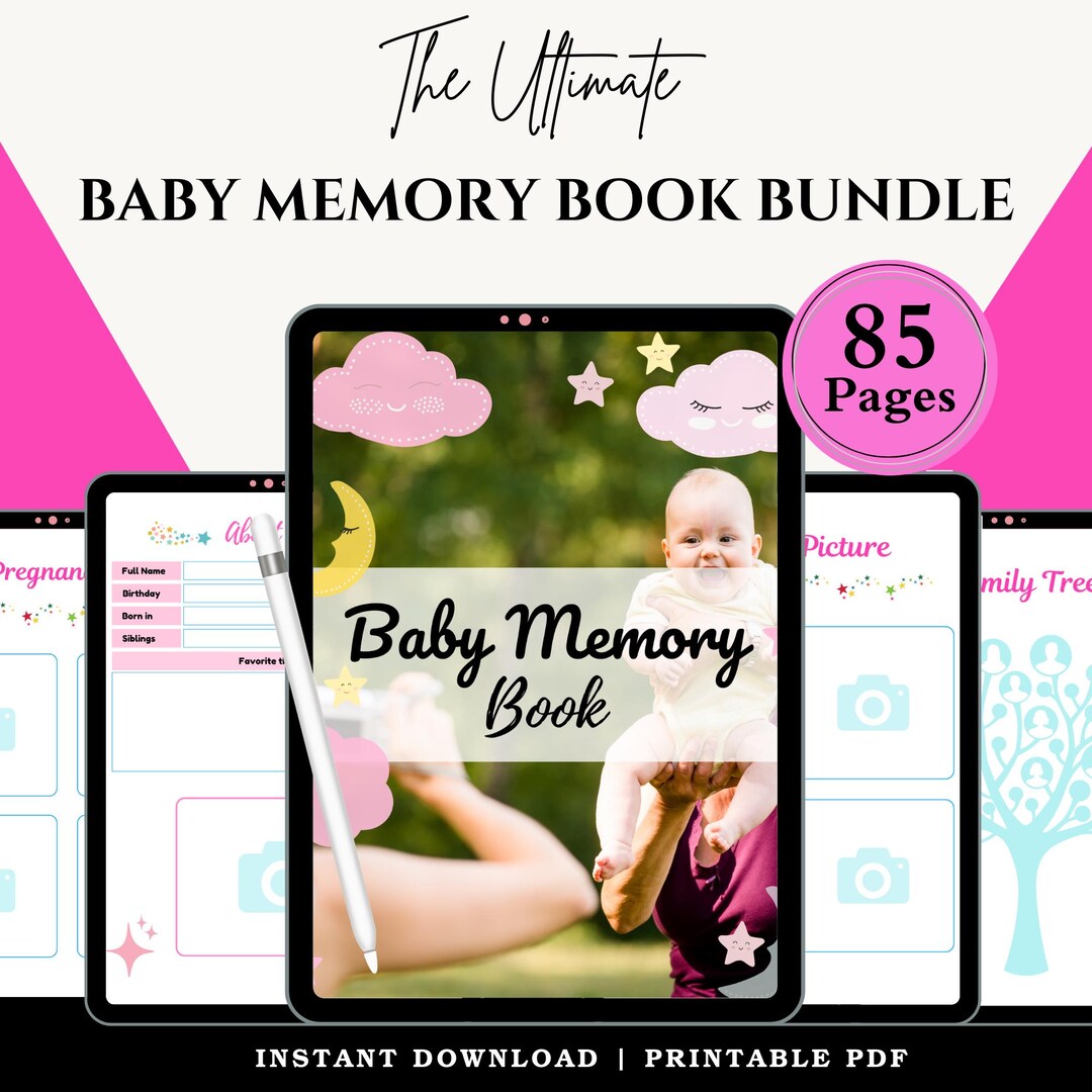 Baby Milestone Journal – First Year Memory Book PDF Template for New ...