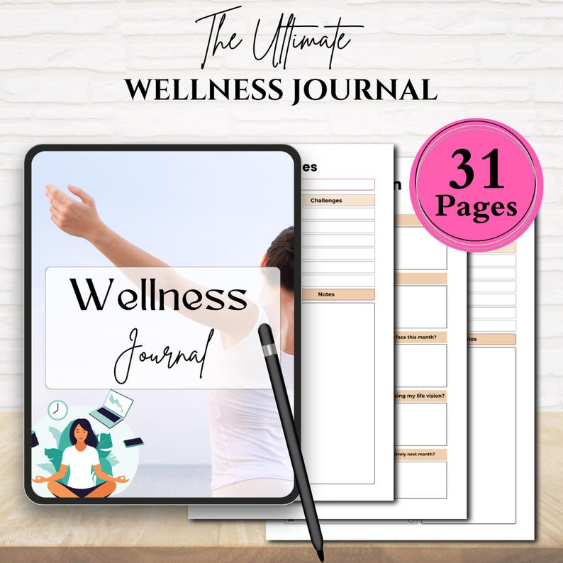 Wellness Journal Printable – Daily Health Tracker and Self-care ...